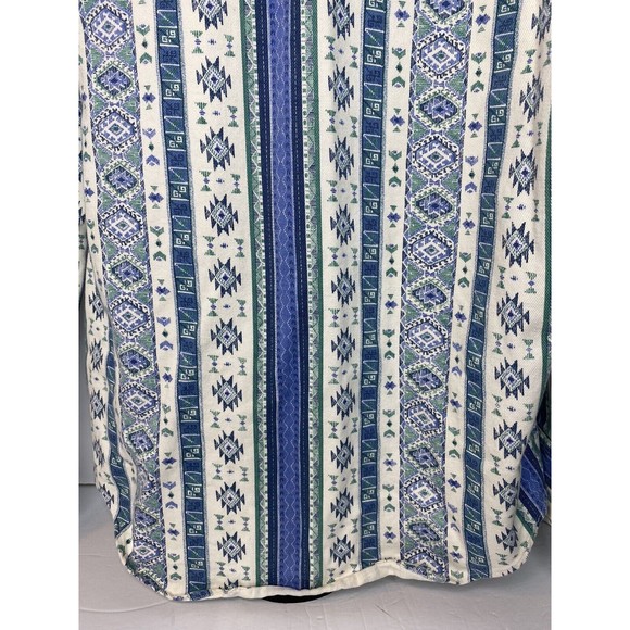 Caravan Mens Western Apparel Shirt Blue Size Large - Picture 8 of 16